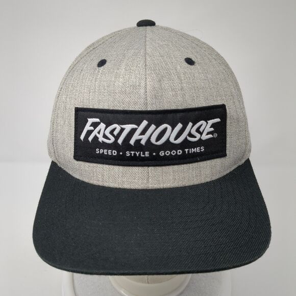 Fast House Speed Style Good Times Snapback Hat Gray OS Adjustable Embroidered - Picture 2 of 9